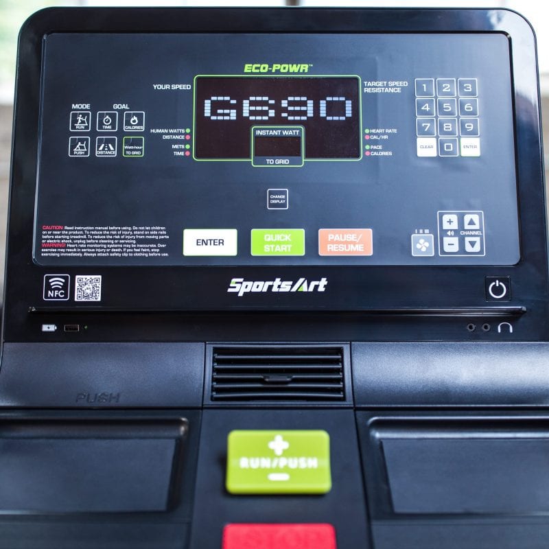 G690 VERDE The First SportsArt ECOPOWR™ Treadmill