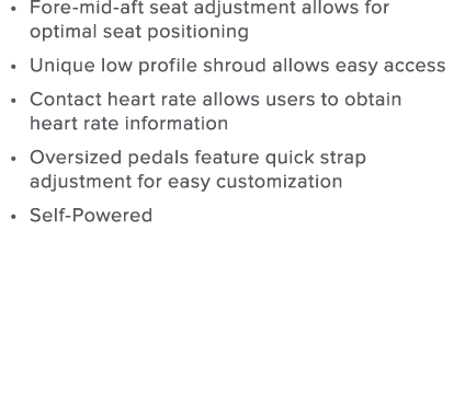 Fore-mid-aft seat adjustment allows for optimal seat positioning Unique low profile shroud allows easy access Contact   