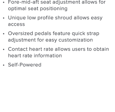 Fore-mid-aft seat adjustment allows for optimal seat positioning Unique low profile shroud allows easy access Oversiz   