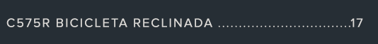 C575R Bicicleta reclinada 17