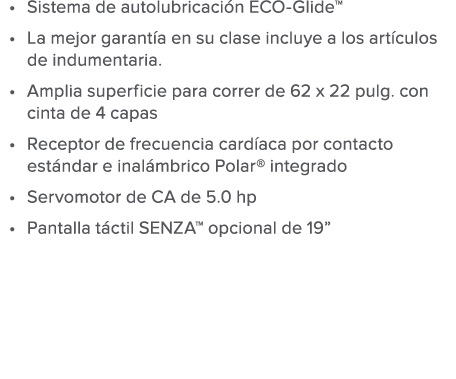 Sistema de autolubricaci n ECO-Glide  La mejor garant a en su clase incluye a los art culos de indumentaria  Amplia s   