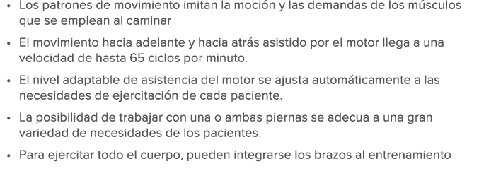 Los patrones de movimiento imitan la moci n y las demandas de los m sculos que se emplean al caminar El movimiento ha   